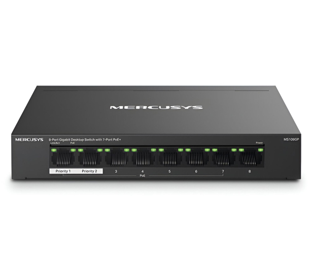 Mercusys MS108GP (8x10/100/1000Mbit) 7xPoE+ - 1321860 - zdjęcie